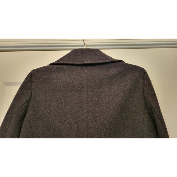 Lands End Wool Blend Women's Double Breasted Pea Coat Gray Size 4 - Picture 5 of 16